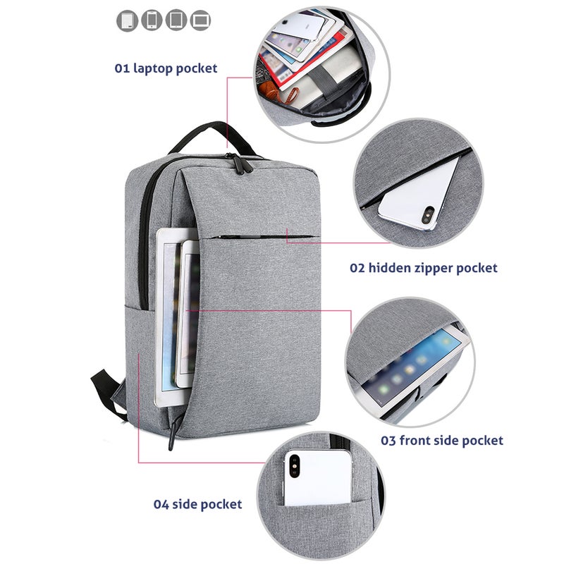 Travel Laptop Backpack with USB Charging Port Durable Large Capacity Separate Compartment Business Backpacks Fits 15/17 Inch Computer Bag - Image 5
