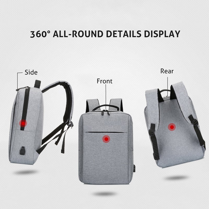 Travel Laptop Backpack with USB Charging Port Durable Large Capacity Separate Compartment Business Backpacks Fits 15/17 Inch Computer Bag - Image 4
