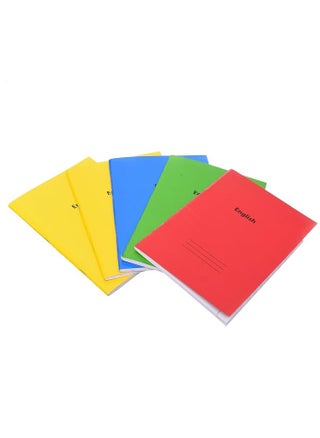 Set Of 5 Pieces Of Double Lined A5 English Notebooks, 60 Sheets, 58 Grams, 22.5*16 CM, Suitable For Any Setting, From Office To School - Multi Colour - pzsku/ZE0E9C8F0ABB3055354B5Z/45/_/1723920091/256b5b54-b86f-4e11-a33f-99782965d4af