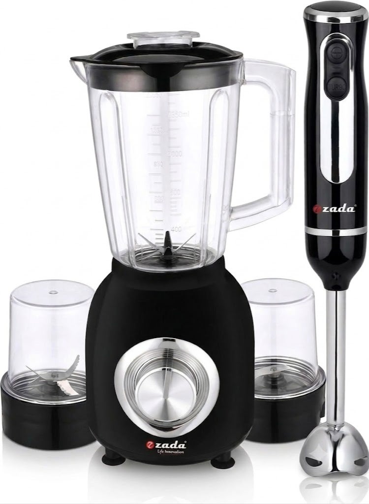 زادا خلاط 3*1 سموزي ZBL-570 +خلاط يدوي من زادا - ZHB-501  أسود - Image 1