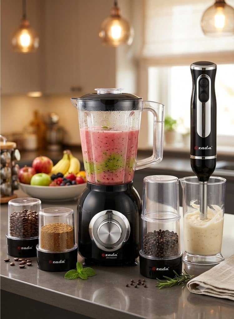 زادا خلاط 3*1 سموزي ZBL-570 +خلاط يدوي من زادا - ZHB-501  أسود - Image 4