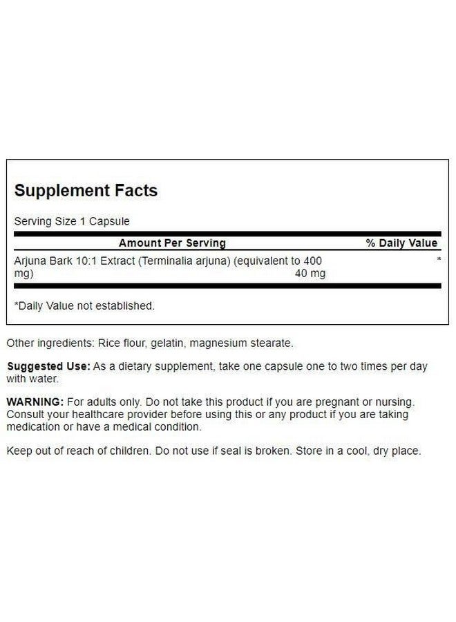 Swanson Full Spectrum Arjuna Bark (10:1) 40 Milligrams 60 Capsules - Image 2