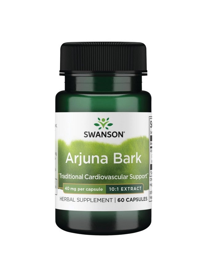 Swanson Full Spectrum Arjuna Bark (10:1) 40 Milligrams 60 Capsules - Image 1