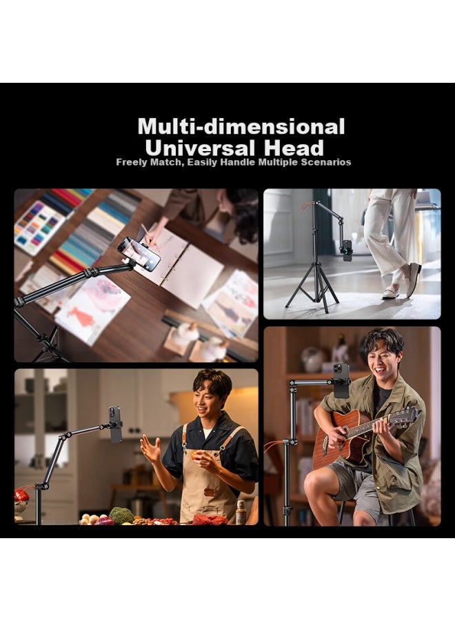 Xiaotian Mobile Phone Stand Floor Tripod Outdoor Portable Shooting Phone Holder Overhead Live Broadcast Stand Multi-function Photo Video Stand Lazy Support Stand - Image 4