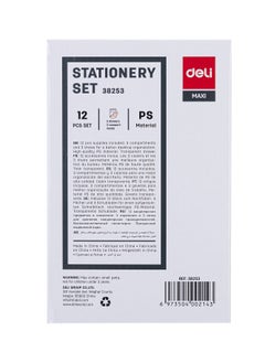 Deli Deli E38253 3-Drawer Plastic Stationery Set - 86x86x103mm, 3 Compartments, Holds 12 Accessories, Black, 1PCS/Color Box  - Image 4