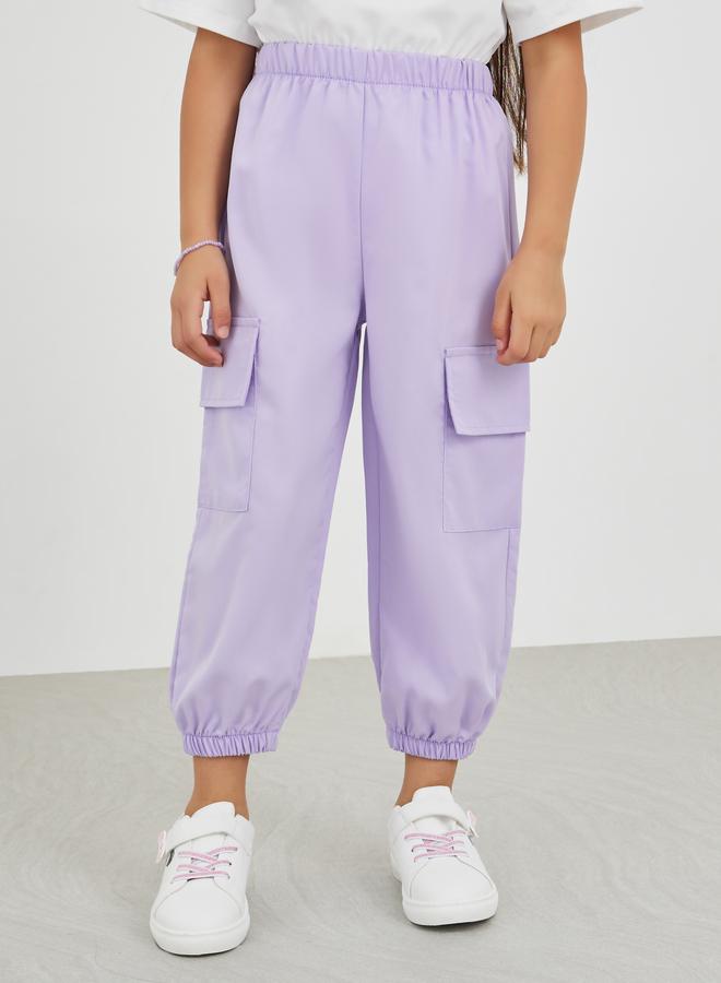 Styli Text Embroidered T-Shirt and Cargo Pants Set - Image 5