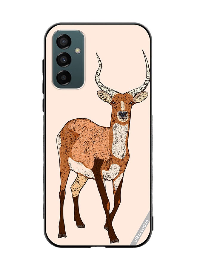 VR CREATIVE Protective Case Cover For Samsung Galaxy M23 Red Lechwe, Deer Engraved Design Multicolour - Image 1