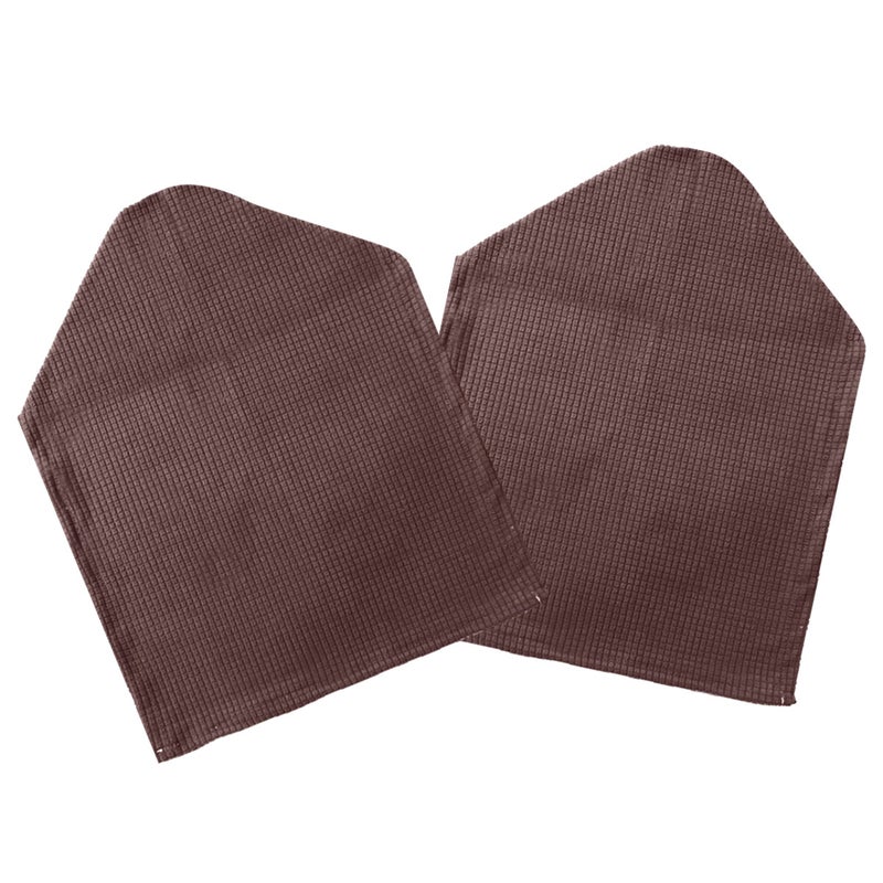 2pcs Universal Elastic Sofa Armrest Cover Simple Sofa Side Towels Protective Cloth for Home Office (Dark Coffee) - Image 1