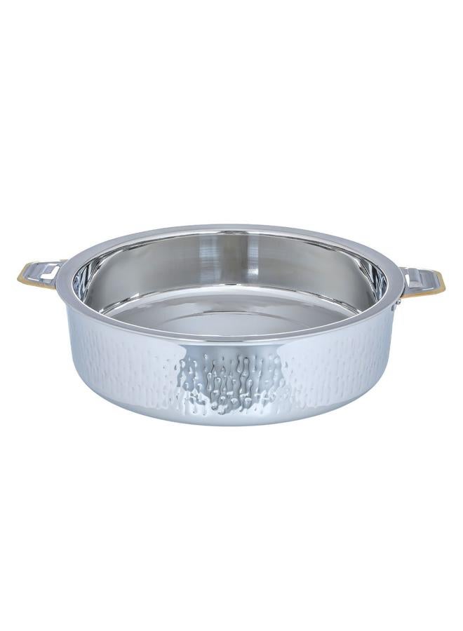 ماكسيما حافظة طعام تاج ستيل 2.5 لتر 25 سم دائرية فضية - Image 2