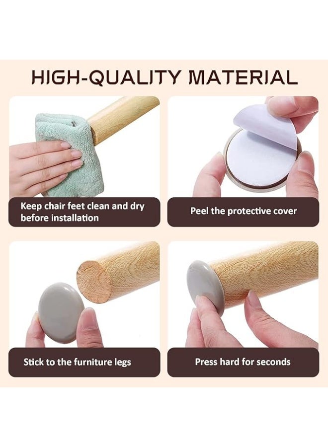 32mm Furniture Sliders for Carpet & Hardwood Floors, 24PCS Furniture Pads for Quickly and Easily Move Any Item and Protect The Floor - Image 3