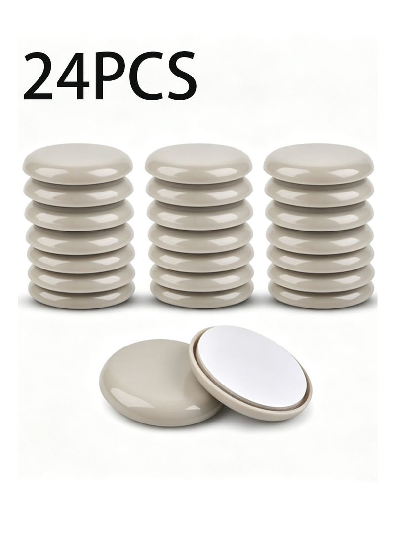 32mm Furniture Sliders for Carpet & Hardwood Floors, 24PCS Furniture Pads for Quickly and Easily Move Any Item and Protect The Floor - Image 1