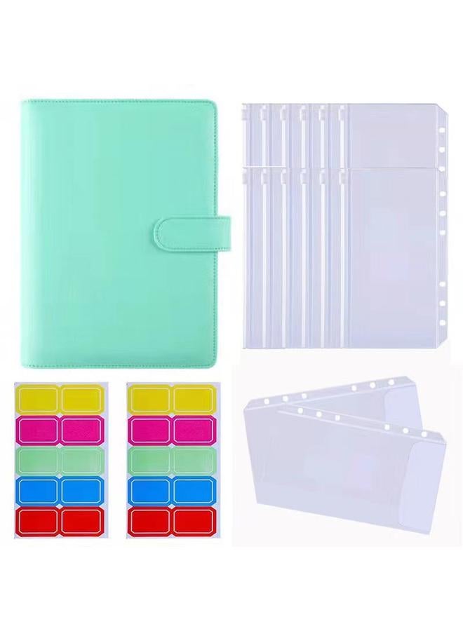 Bluejw Macaron Loose-leaf Hand Ledger Suit PVC Zipper Bag Budget Card Ruler Sticker Notebook Wallet  - Image 1
