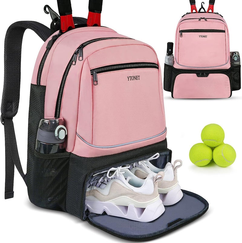 Ytonet Tennis Bag Tennis Backpack for Women Men 2 Rackets with Insulated Pocket Ventilated Shoe Compartment - Image 1