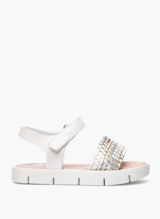 بابلوسكي Girls Hook & Loop Strap Sandals Ramadan Collection