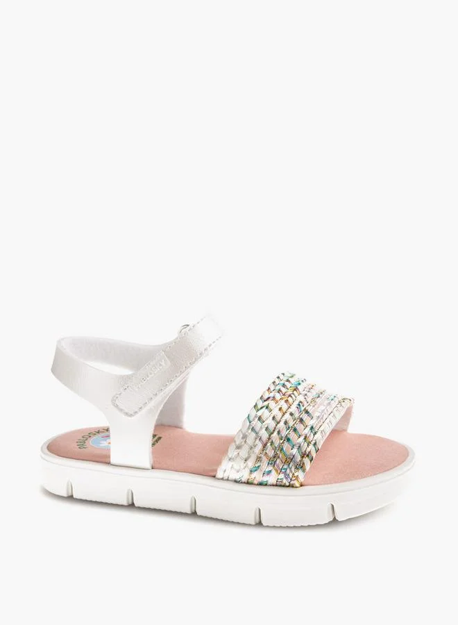 بابلوسكي Girls Hook & Loop Strap Sandals