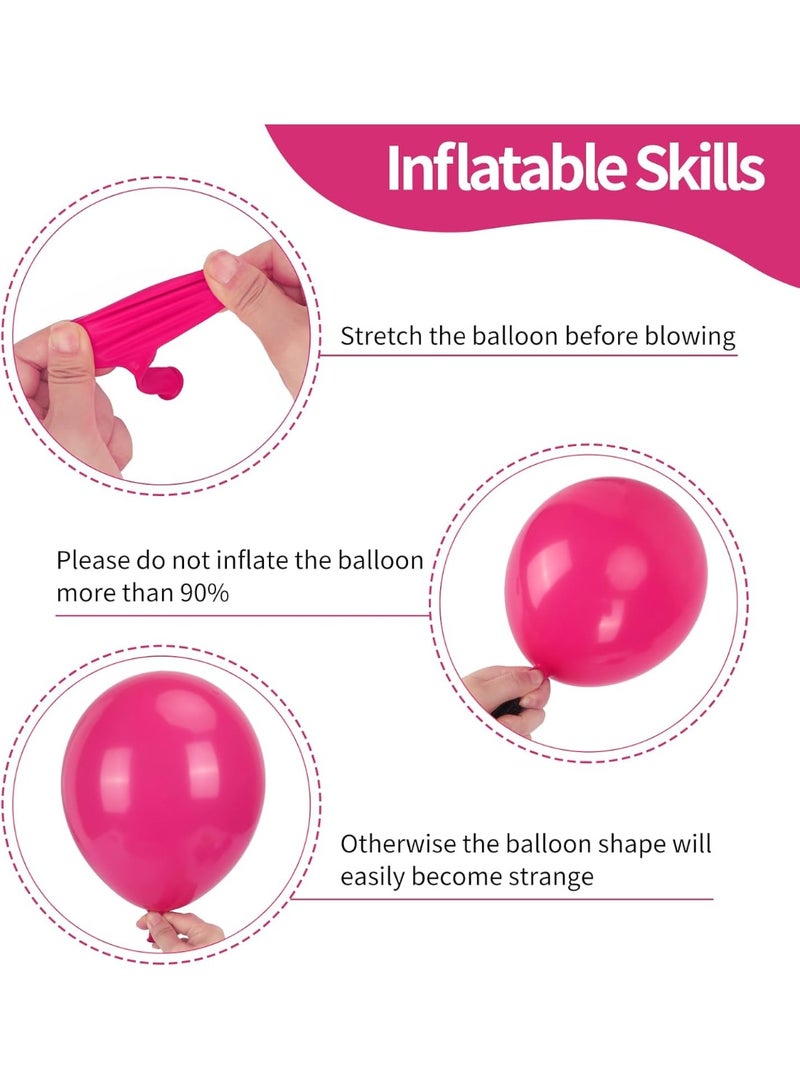 30pcs Hot Pink Balloons 12 Inch Magenta Confetti Balloon for Valentine's Day Girls Theme Birthday Party Decorations Baby Shower Bridal Shower - Image 3