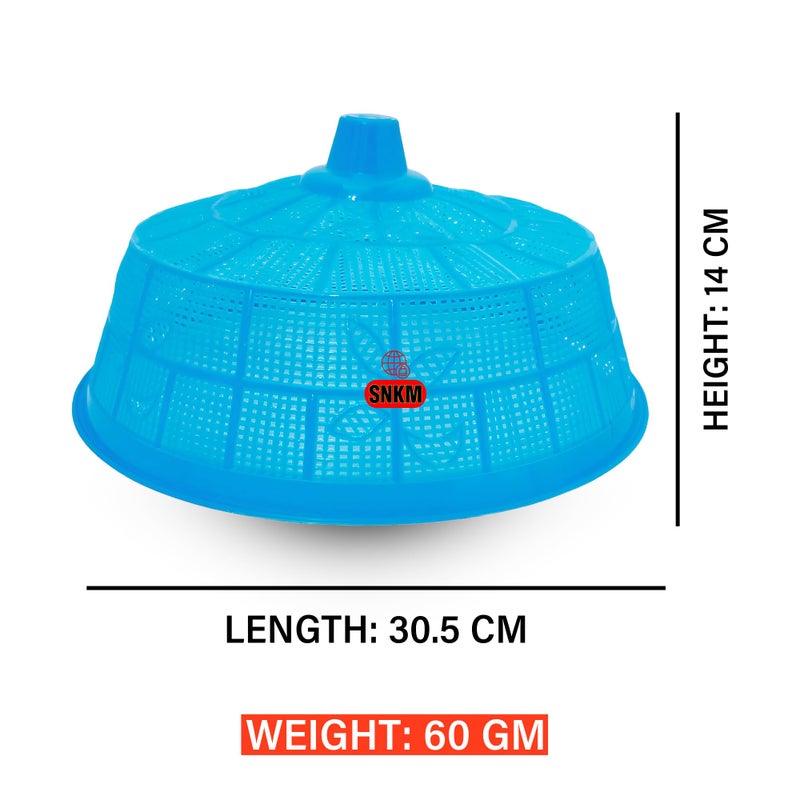 SNKM SNKM Plastic Food Cover Dome Net Big Size Round Kitchen Table | Flies Mosquitoes Insect Proof Dining Tables Covers | Fruits, Vegetable, Rice Cover (Large, 30.5 cm/12 Inch Multicolour, Pack of 4)  - Image 3