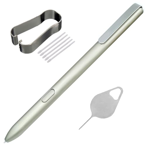 Bestdealing Tab S3 Pen Replacement EJ-PT820BBEGUJ Stylus for Samsung Galaxy Tab S3 9.7 inch SM-T820 SM-T825 SM-T825Y with TAB S3 Touch S Pen Tips T820 Pen Nibs Tweezer with Needle Repair Part Accessories (Silver) - Image 1