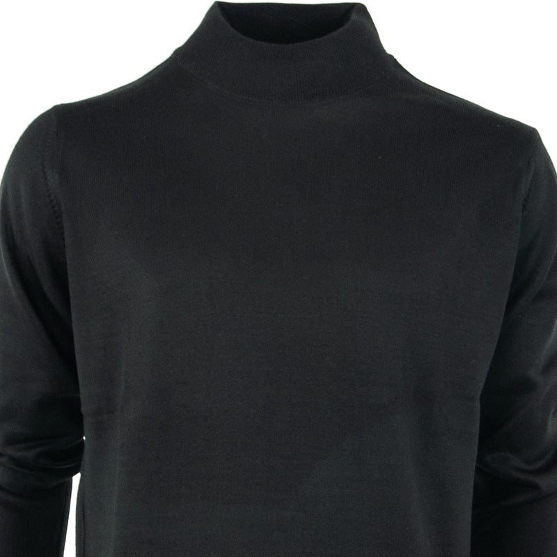 Oppland Men's Winter Solid Color Casual Cut Half Turtleneck Thin Wool Sweater  - Image 1