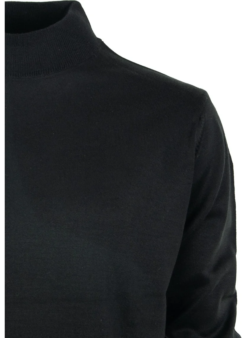 Oppland Men's Winter Solid Color Casual Cut Half Turtleneck Thin Wool Sweater