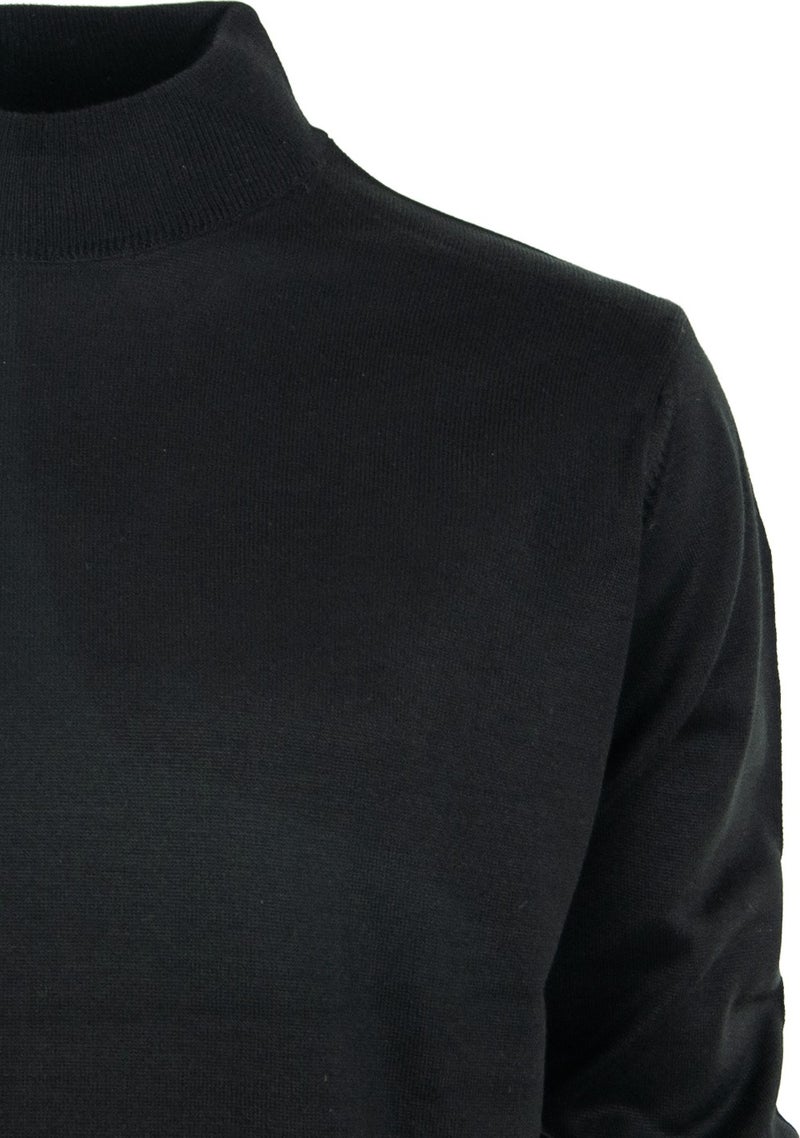 Oppland Men's Winter Solid Color Casual Cut Half Turtleneck Thin Wool Sweater  - Image 3