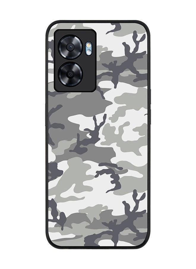 Stylizedd Rugged Black edge case for Oppo A57 Slim fit Soft Case Flexible Rubber Edges Anti Drop TPU Gel Thin Cover - Artic Camo  - Image 1