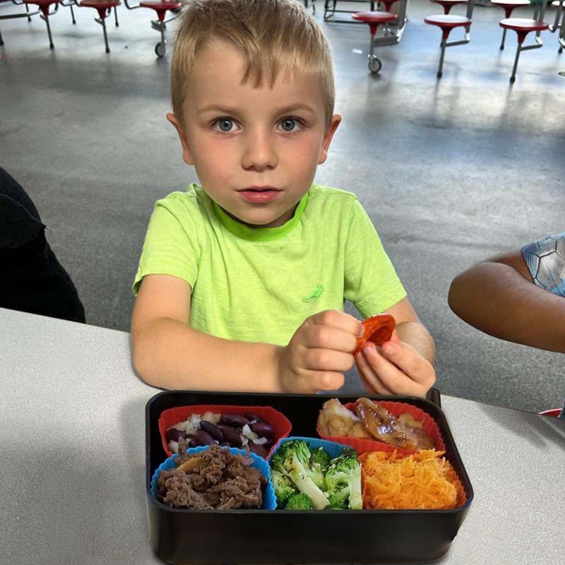 XANGNIER Silicone Lunch Box Dividers 40 Pcs Silicone Cupcake Liners Silicone Muffin Cups Bento Box Accessories for Kids - Image 3