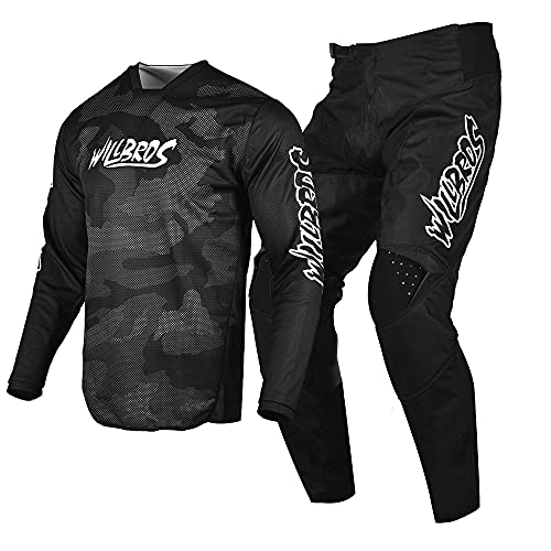 Willbros Jersey Pant Combo for Men Women Motocross Offroad Dirt Bike Powersports Protective Riding Bundle Jersey SPant W30 - Image 1