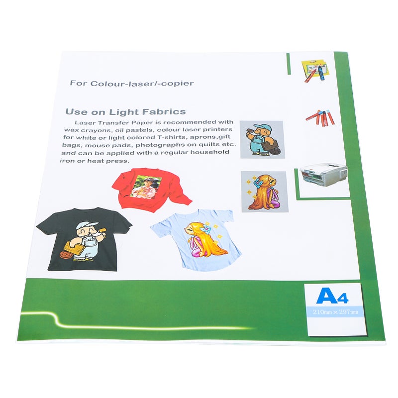 10Pcs Laser Transfer Paper Clothing Pattern Thermal Printing Light Color Replacement Supplies - Image 3