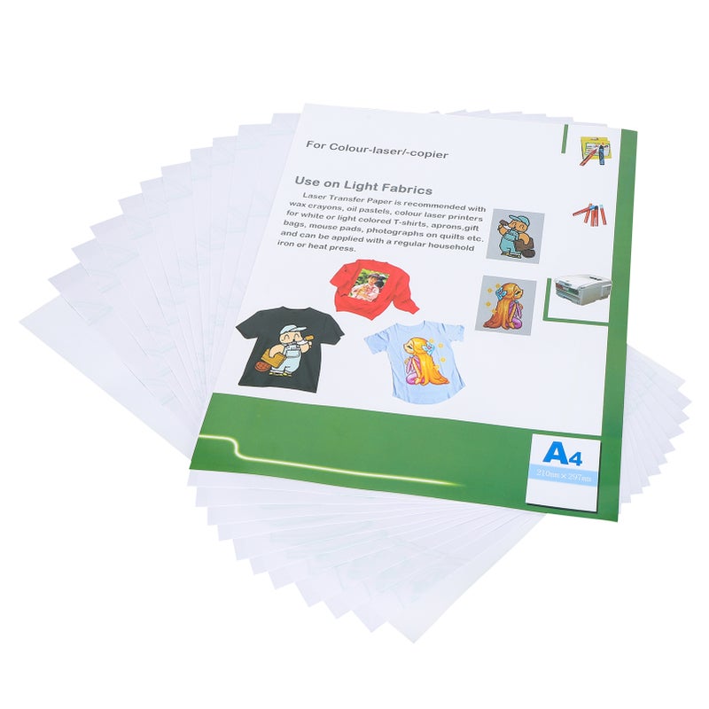 10Pcs Laser Transfer Paper Clothing Pattern Thermal Printing Light Color Replacement Supplies - Image 5