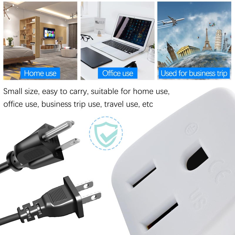 OFOAEEA US to UK Plug Adapter, OFOAEEA 2 Pack Type G Travel Adaptor, UK Travel Plug Adapter, UK Power Adapter, Ireland Plug Adapter, for Scotland British London England Hong Kong Irish Ireland, White - Image 5
