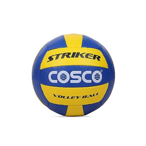Cosco Striker Volley Ball Yellow, Dark Blue - Image 1