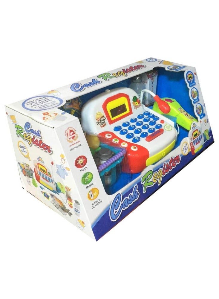 Cash Register For Kids Grocery Toy Battery Operated Toys Computing Numbers - Image 1