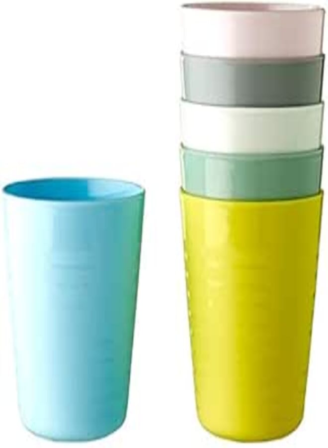 IKEA 004.613.79 KALAS Tumbler 6 pcs Pastel Multicoloured 8 x 17 Centimetre