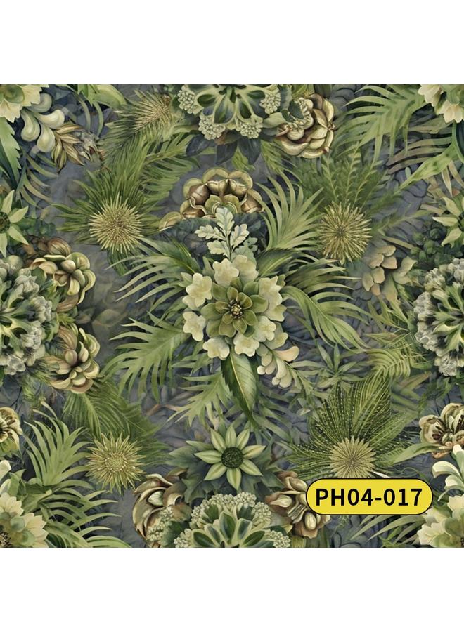 Bluejw Retro Plant Flower Wallpaper TV Background Wall High-end Furniture Stickers Refurb Stickers Thickened Wallpaper - Image 1
