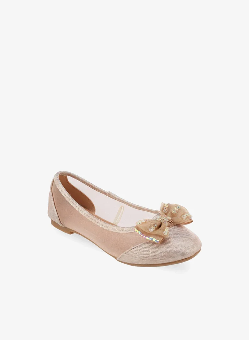 Flora Bella By Shoexpress Flora Bella Girls Bow Embellished Ballerina Shoes