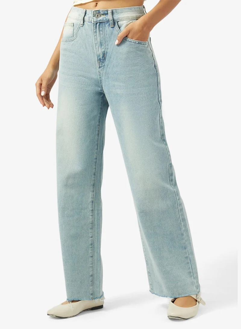Ginger Mid Rise Straight Fit Jeans