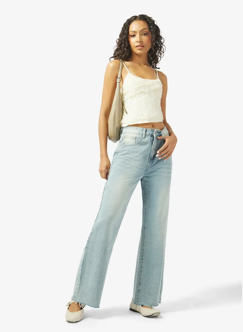 Ginger Mid Rise Straight Fit Jeans