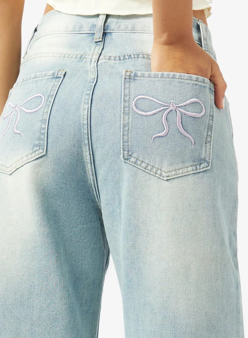 Ginger  Mid Rise Straight Fit Jeans for Women | Best Price UAE