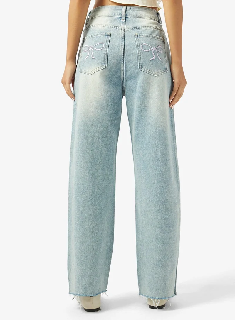 Ginger  Mid Rise Straight Fit Jeans for Women | Best Price UAE
