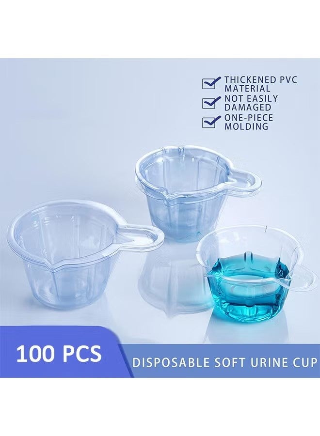 واي جيه كؤوس البول البلاستيكية كؤوس البول القابلة للتخلص منها، 40 مللي لتر كؤوس البول البلاستيكية كؤوس البول الحاوية لاختبار الحمل، اختبار التبويض، اختبار الرقم الهيدروجيني (100 قطعة) - Image 3