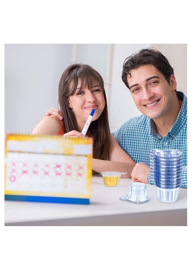 واي جيه كؤوس البول البلاستيكية كؤوس البول القابلة للتخلص منها، 40 مللي لتر كؤوس البول البلاستيكية كؤوس البول الحاوية لاختبار الحمل، اختبار التبويض، اختبار الرقم الهيدروجيني (100 قطعة) - Image 5