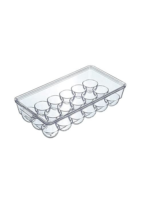 Zollyss Zollyss Acrylic Egg Storage Box or Egg Trays for Refrigerator with Lid Handles Egg Tray Box for 18 Egg Clear Unbreakable  - Image 2