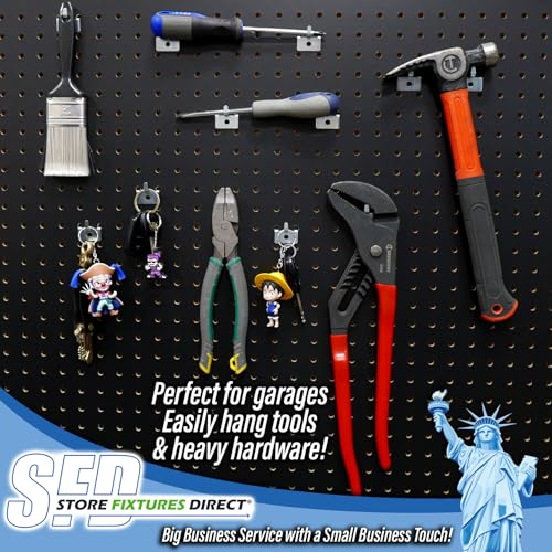 Store Fixtures Direct Pegboard Utility Notch Hook - Picture Hanger for Slatwall & Peg Wall - 25 Pack - Image 5