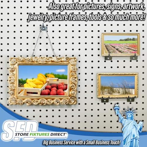 Store Fixtures Direct Pegboard Utility Notch Hook - Picture Hanger for Slatwall & Peg Wall - 25 Pack - Image 4