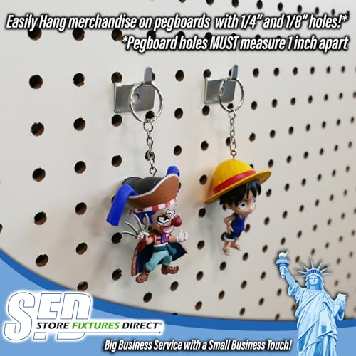 Store Fixtures Direct Pegboard Utility Notch Hook - Picture Hanger for Slatwall & Peg Wall - 25 Pack - Image 3