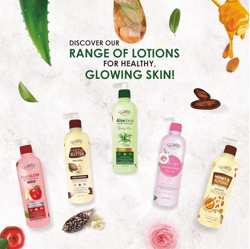 PuroBIO Purobio Aloe Vera Smooth Moisturizer Body Lotion for Women Men Gives NonGreasy Glowing Skin For All Skin Types 500ml  - Image 5