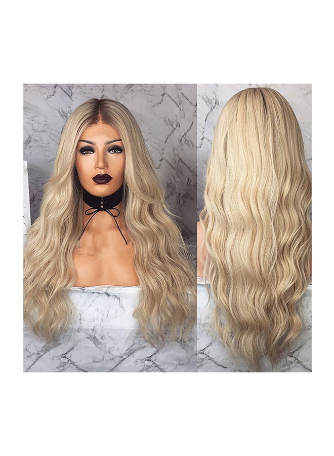 إسكدنيا شعر مستعار طويل ومجعد ومصنوع من الألياف الصناعية ومقاوم للحرارة العالية بنمط متدرج بلوند 20x18x3Ø³Ù†ØªÙŠÙ…ØªØ± - Image 1