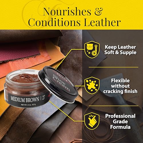 KELLYS Kelly's Medium Brown Shoe Polish 1.5 oz - Professional Leather Shoe Cream - Image 5