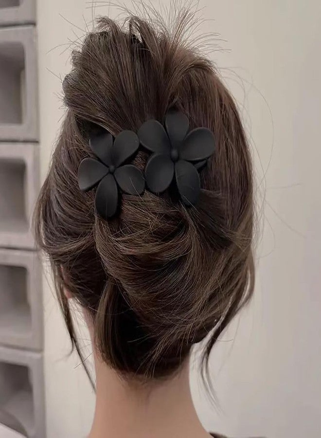 Freebies Flower Hair Clips Matte French Hair Barrette Stylish Lay Flat Hair Clips for All Hair Types Non-Slip Hair Clamps Grab Elegant Hair Accessories for Women Girls, Any 2 Color (Pack of 2) - Image 5